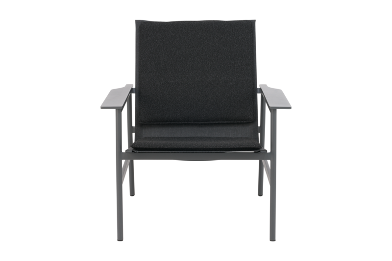 Soro fauteuil lounge Anthracite/Teddy Black