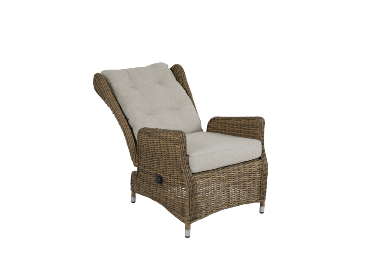 Vallmo fauteuil avec dossier réglable Rustique/Sable