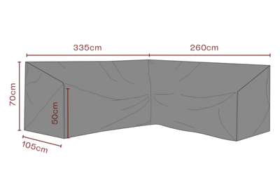 Cover canapé d’angle Black-Breathable
