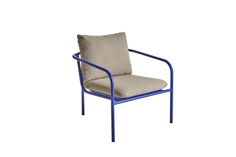 Bendt fauteuil Indigo Blue/Teddy Beige