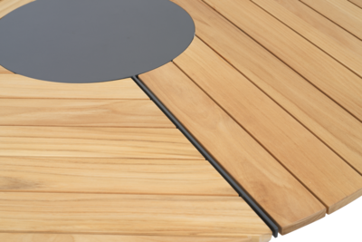 Peace Wood table à manger Anthracite/Teak