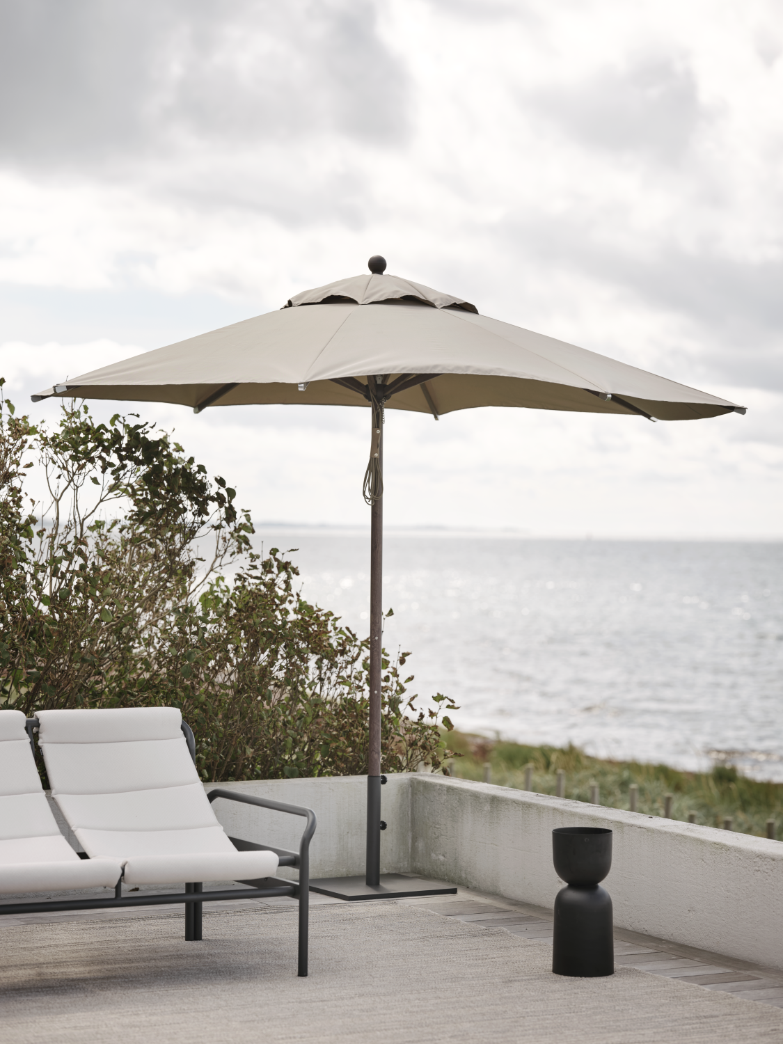 Flat pied de parasol, 30 kg Anthracite