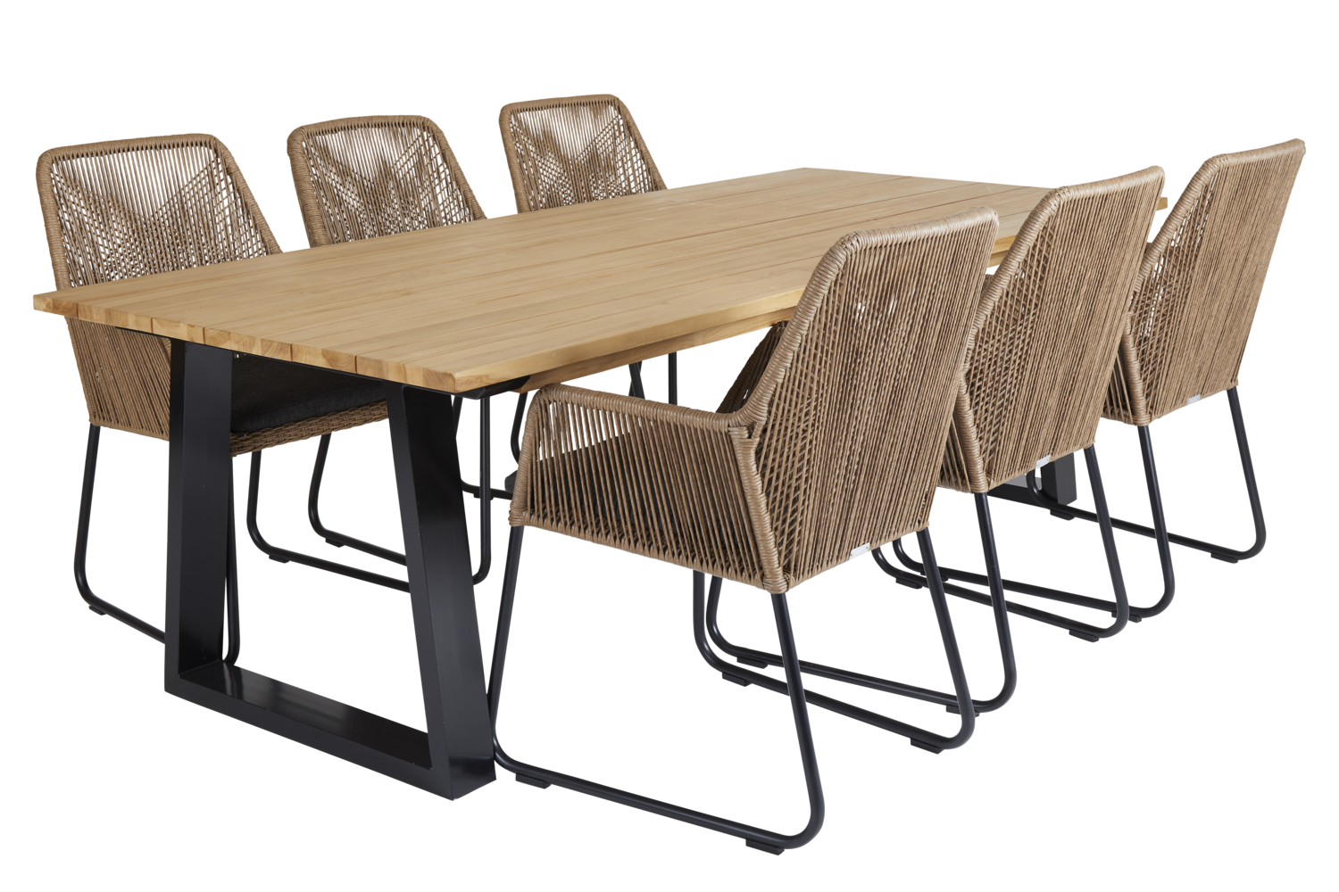 Laurion table à manger Couleur naturelle/noir