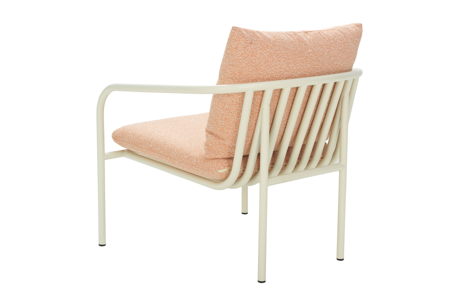 Bendt fauteuil Pearl White/Teddy Orange