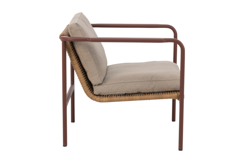 Motty fauteuil Zin Red/Teddy Beige