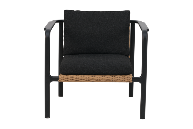 Motty fauteuil Noir/Teddy Black