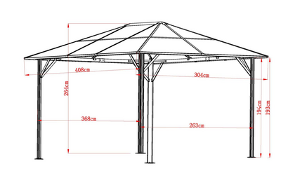 Scopello Pavillon de jardin Anthracite/gris