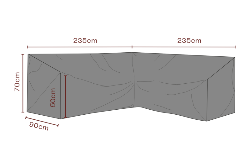 Cover canapé d’angle Black-Breathable