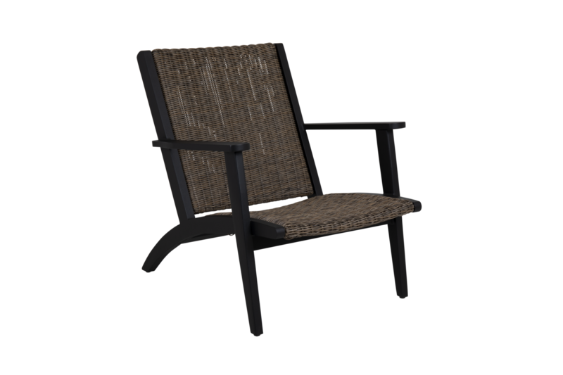 Kira fauteuil lounge Black_rustic