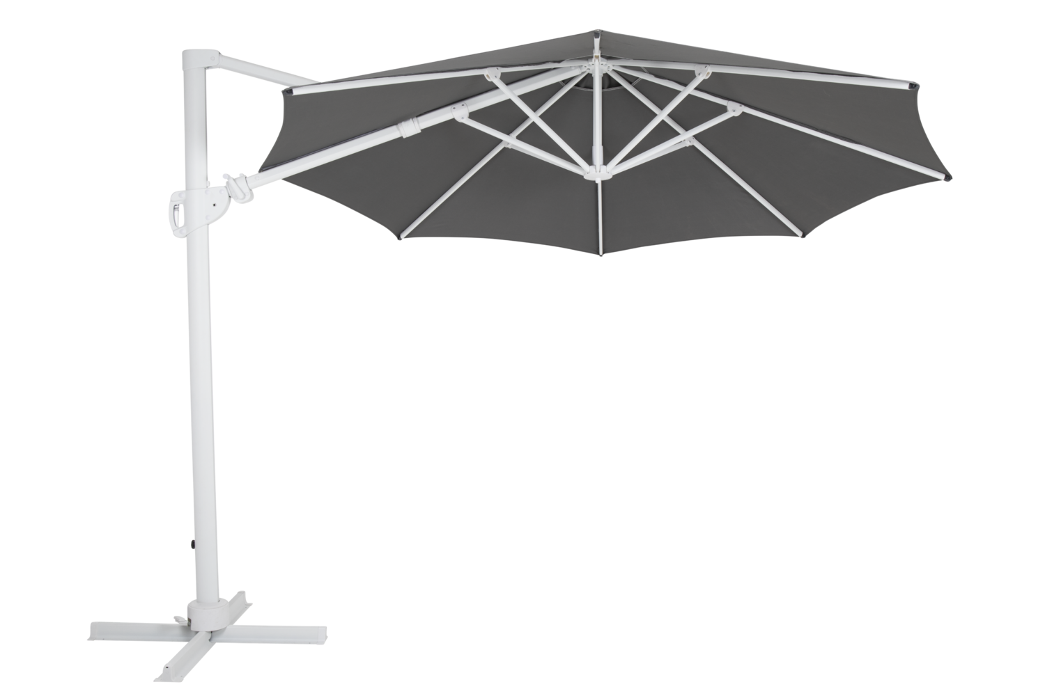 Varallo parasol sans pied Blanc/Gris