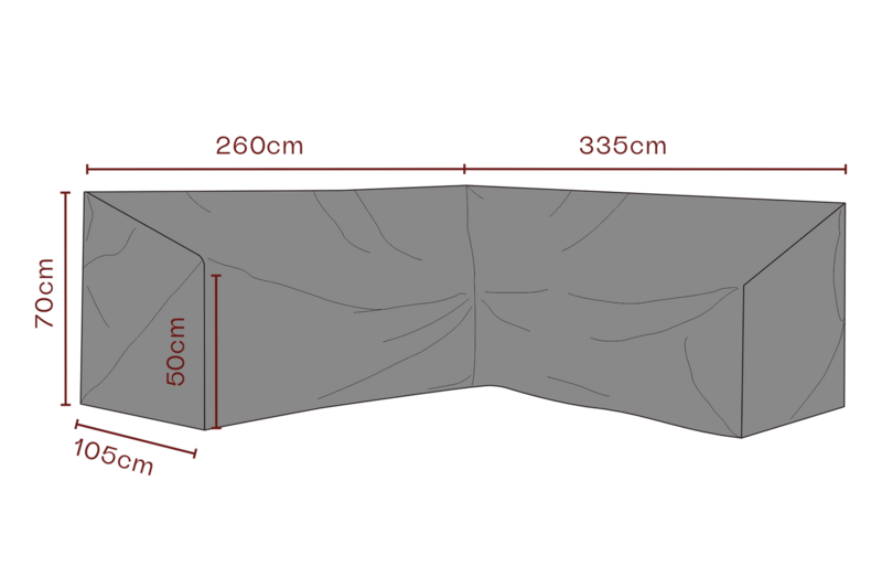 Cover canapé d’angle Black-Breathable