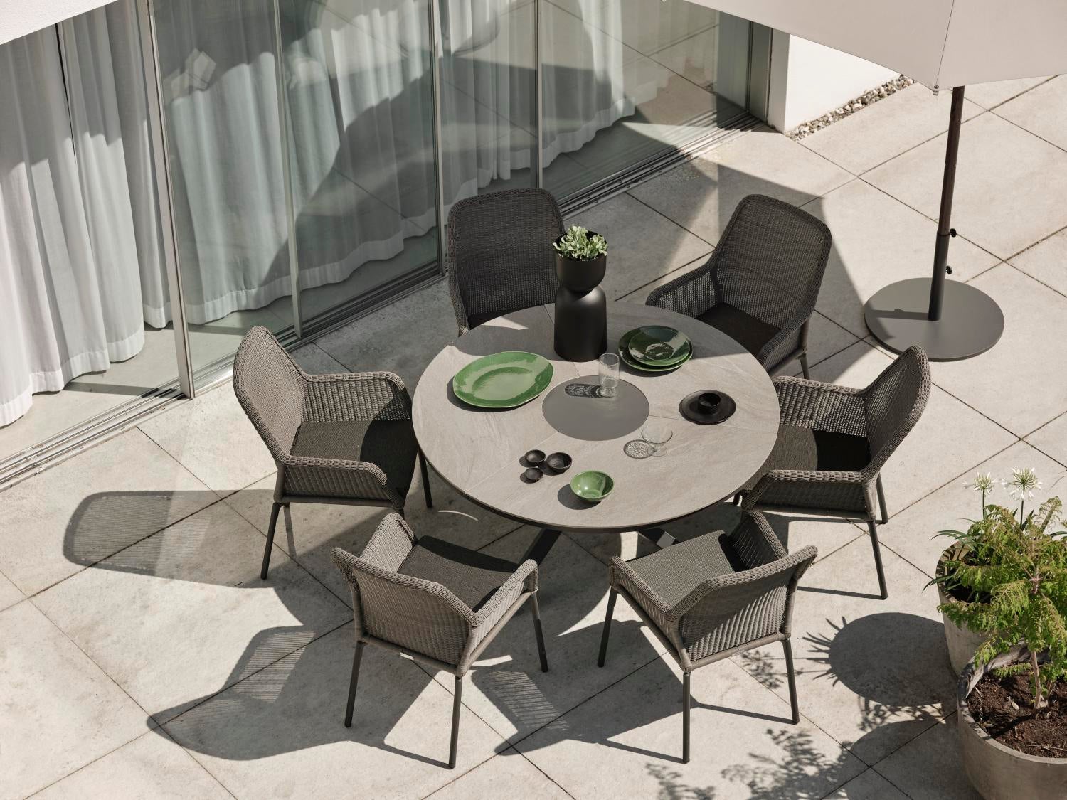 Flat Pied de parasol, 34 kg Anthracite