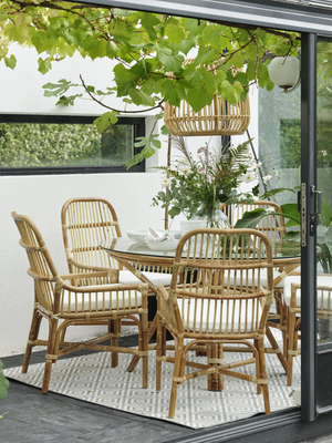 Vallda chaise de table Couleur naturelle/blanc