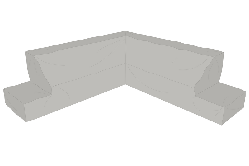 Cover canapé d’angle Gris