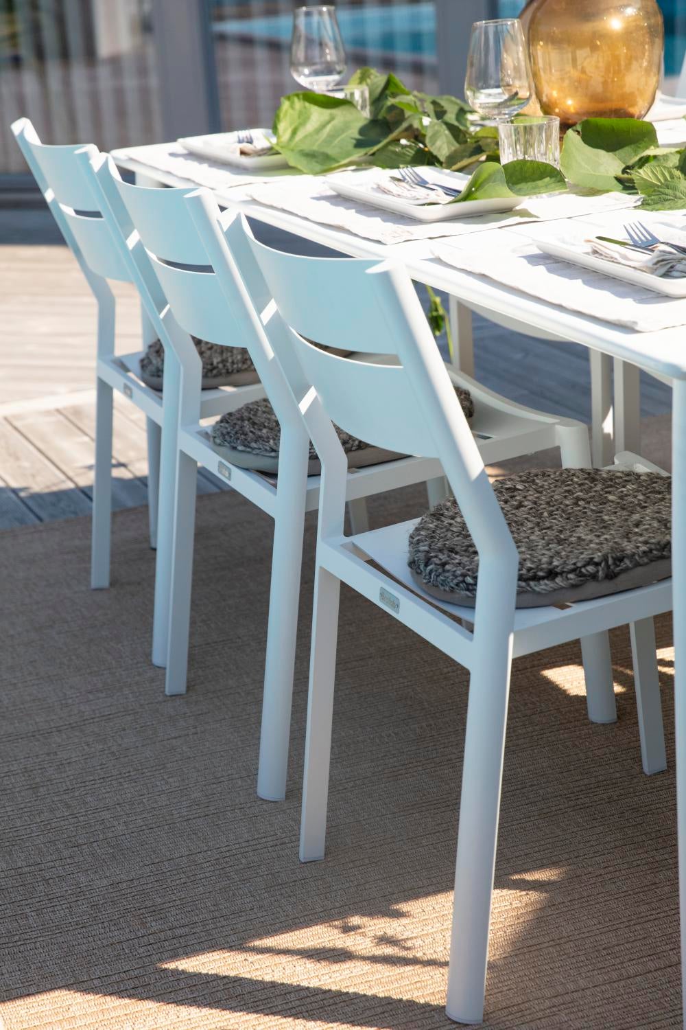 Delia chaise de table Blanc