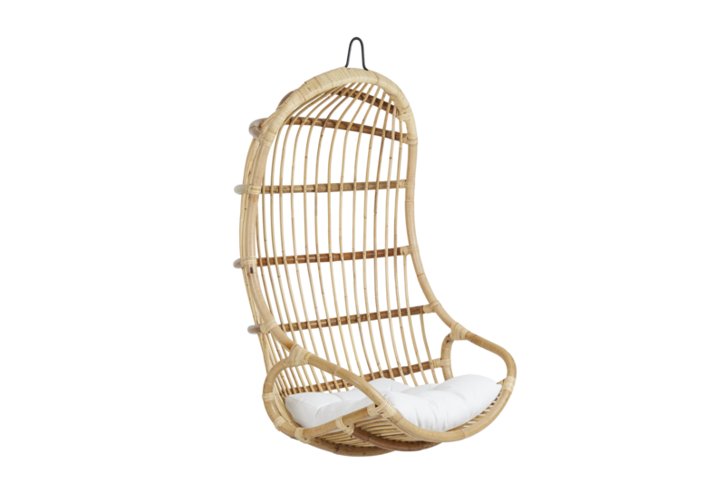 Vallda fauteuil suspendu Couleur naturelle/blanc