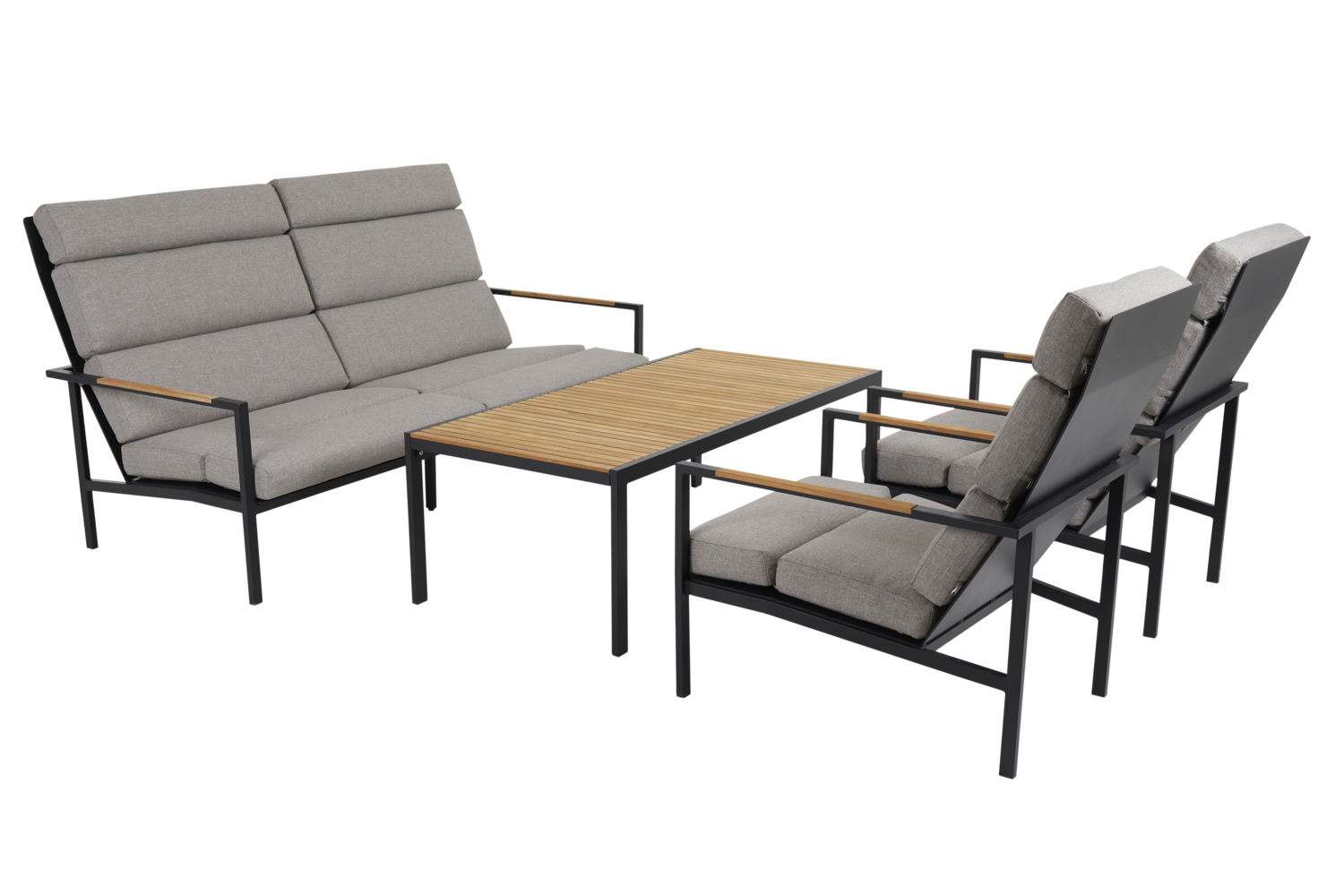 Indus Canapé 3 places Noir/beige