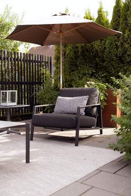 Trieste parasol Couleur naturelle/taupe