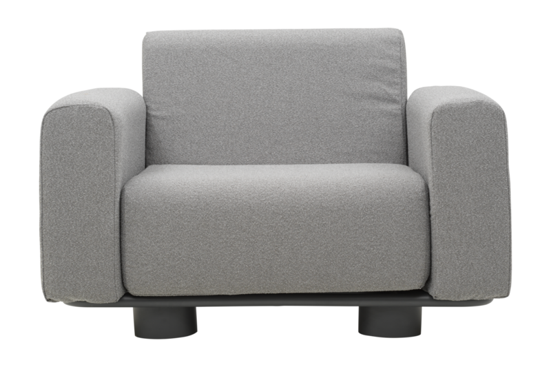 Bolster fauteuil Anthracite/Teddy Grey