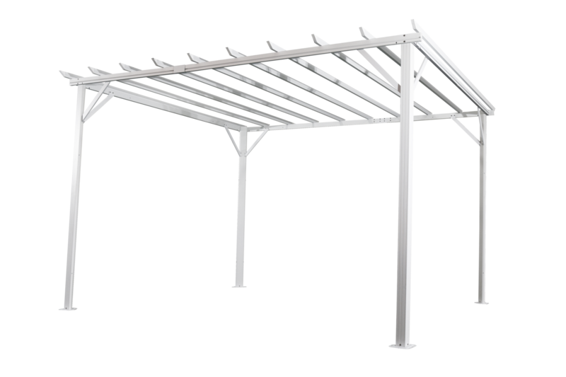 Piode pergola Blanc/gris