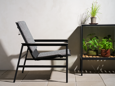 Soro fauteuil lounge Noir/Teddy Ant