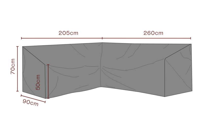 Möbelskydd canapé d’angle Black-Breathable