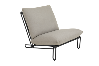 Blixt fauteuil Noir/Cley beige