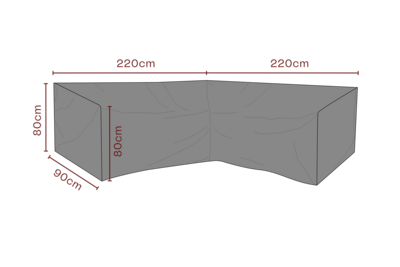 Cover canapé d’angle Noir