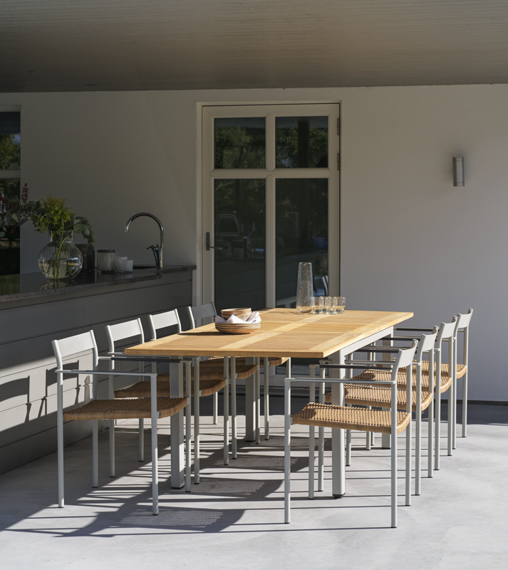 Lyon table à manger Light Grey/Teak