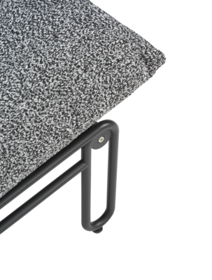 Blixt fauteuil lounge Noir/Teddy Ant