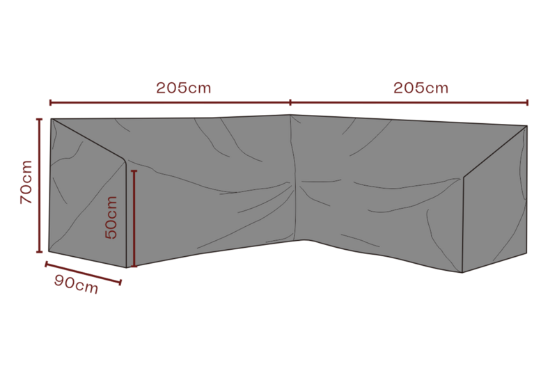 Cover canapé d’angle Black-Breathable