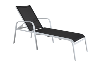 Rana chaise longue Blanc/noir