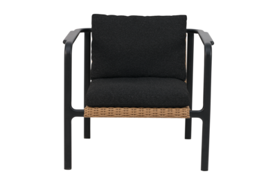 Motty fauteuil Noir/Teddy Black