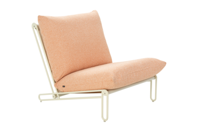 Blixt fauteuil lounge Pearl White/Teddy Orange