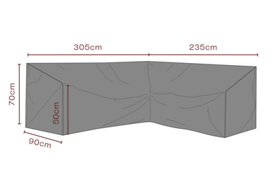 Cover canapé d’angle Black-Breathable