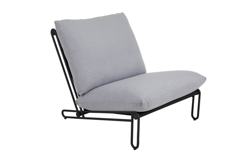 Blixt fauteuil Noir/Sky Grey