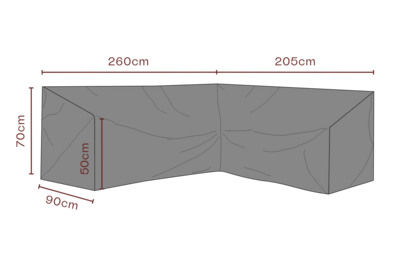 Cover canapé d’angle Black-Breathable