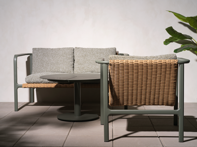 Motty Canapé 2 places Nordic Green/Teddy Verde