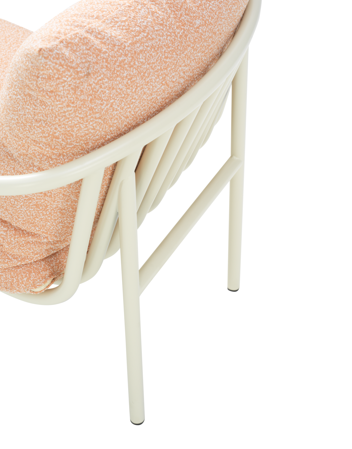 Bendt fauteuil Pearl White/Teddy Orange