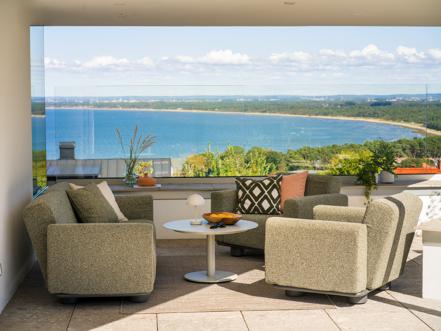 Bolster Canapé 2,5 places Anthracite/Teddy Verde