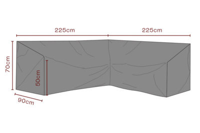 Cover canapé d’angle Black-Waterproof