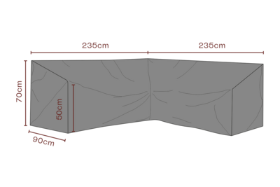 Cover canapé d’angle Black-Breathable