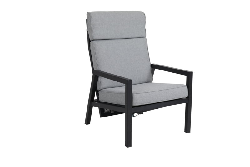 Belfort fauteuil avec dossier réglable Noir/Pearl Grey