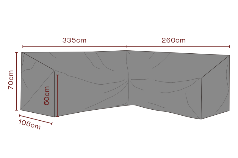 Cover canapé d’angle Black-Breathable