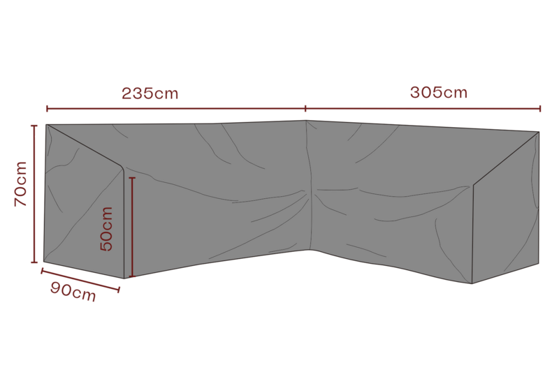 Cover canapé d’angle Black-Breathable