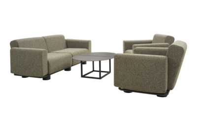 Bolster fauteuil Anthracite/Teddy Verde