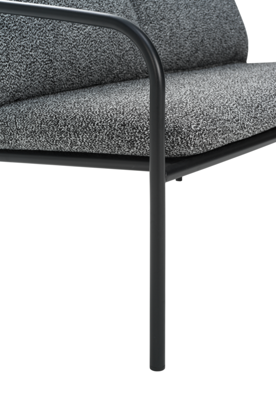 Bendt Canapé 2 places Noir/Teddy Ant