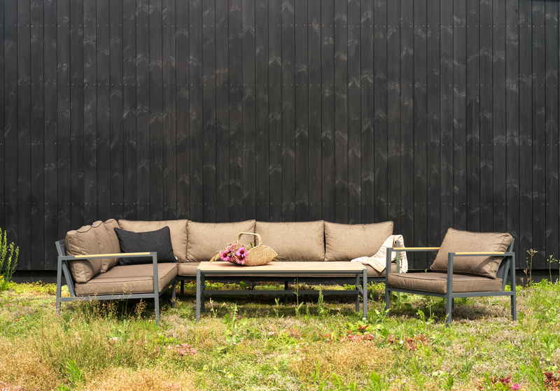 Cap salon de jardin Anthracite/Marron