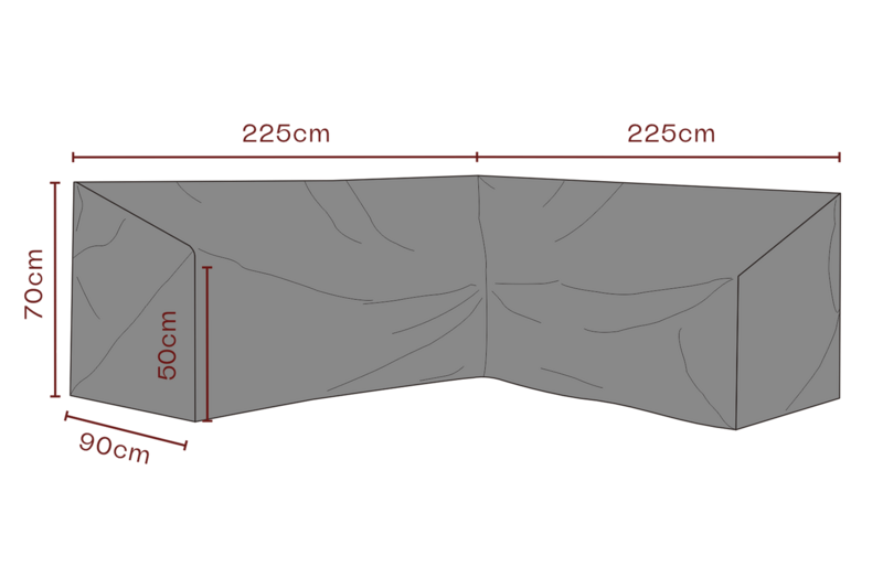 Cover canapé d’angle Black-Breathable