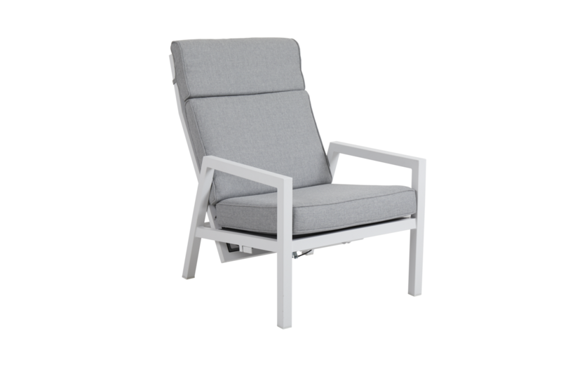 Belfort fauteuil avec dossier réglable Blanc/Pearl grey